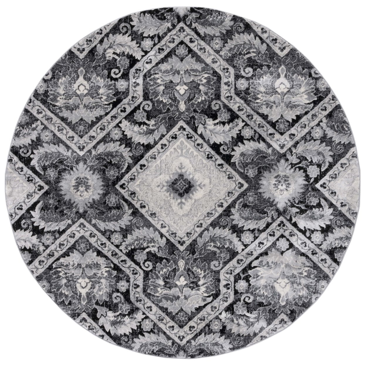 SAFAVIEH Brentwood Zharko Oriental Area Rug, 4' x 6', Black/Ivory