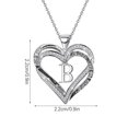 thumbnail image 2 of Guodhu Silver Plated Heart Letter Necklace Pendant Heart Initial Necklace Gift for Women Christmas Anniversary Birthday Jewelry Gifts for Wife Girlfriend Her Mom, 2 of 3