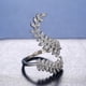 thumbnail image 4 of Anillos para mujer, regalos para mujer, moda para damas, apertura de varios anillos de hoja de olivo, anillo de joyería de boca viva para mujer, 4 of 5