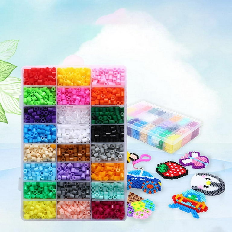24 Colors Box Ironing Beads Toy Kit Handmade Educational 3d - Temu