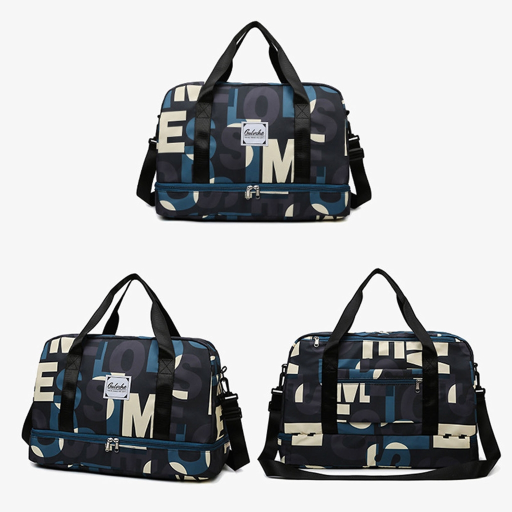 Spacious Sports Bag With Shoe Storage Lightweight Oxford Handbag For Fitness Travel And Daily Commute