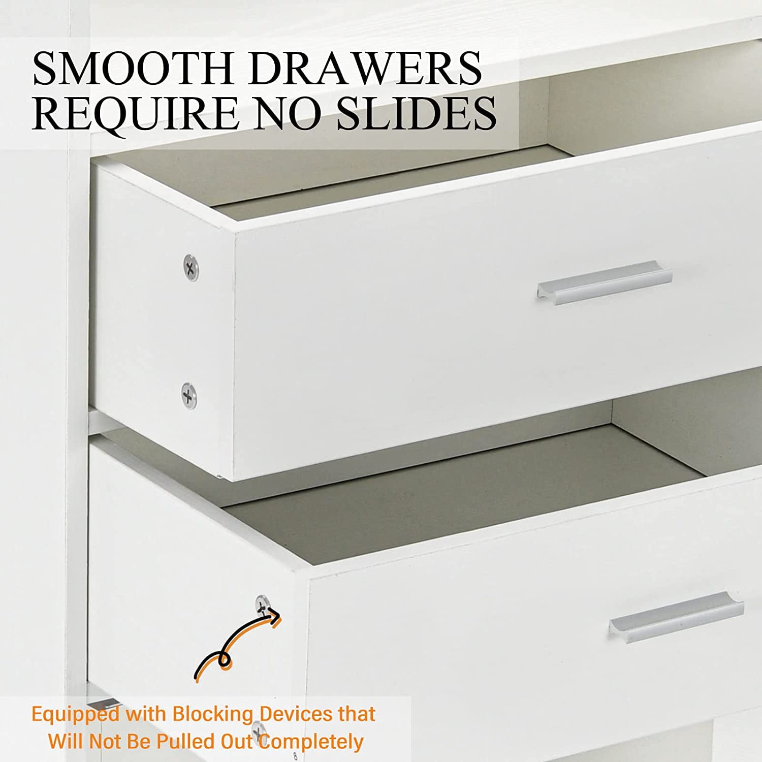 Catrimown Salon Station, Storage Cabinet with 2 Drawers & Large Cabinet, White
