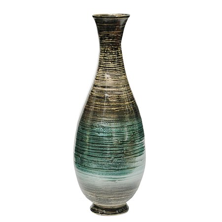 27 Spun Bamboo Floor Vase Bamboo In Distressed Aqua Walmart Com