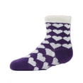 thumbnail image 2 of MeMoi Hearts Galore  Cozy Non-Slip Socks - Girls - Female, 8-9, Rose Violet, 2 of 4