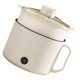 thumbnail image 3 of Olla eléctrica de calentamiento rápido, multifuncional, antiadherente, miniolla eléctrica para fideos para estudiantes, dormitorio, 1,8 l, 300 W/600 W, color beige + cesta para cocinar al vapor, 3 of 15