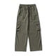 thumbnail image 3 of Pantalones largos para hombre, estilo casual, con cintura elástica y bolsillos, a la moda para exteriores, 3 of 7