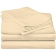 thumbnail image 2 of D.N.G. BEDDINGS Luxury 4 Piece Sheet Set with 6 Inch Deep Pocket 800 Thread Count 100% Egyptian Cotton Solid Ivory Color Queen Size, 2 of 4