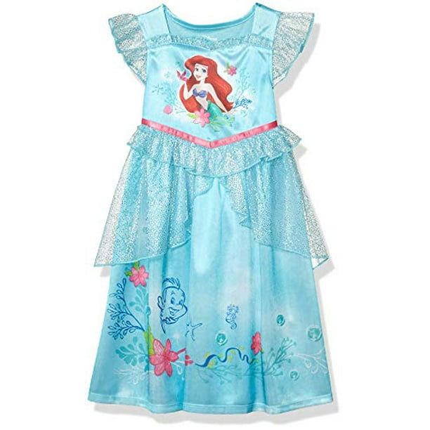 Disney Girls Toddler Princess Fantasy Nightgown Ariel Ocean Dreams 2t Walmart Com