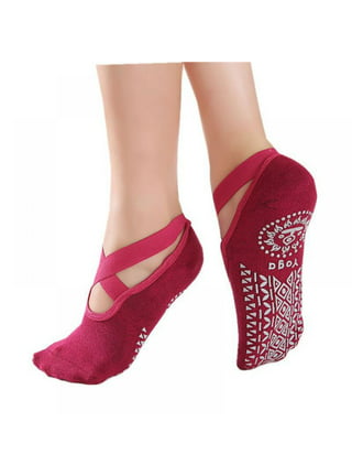 Luxsea Yoga Socks For Women Non-Slip Grips & Straps, Ideal for