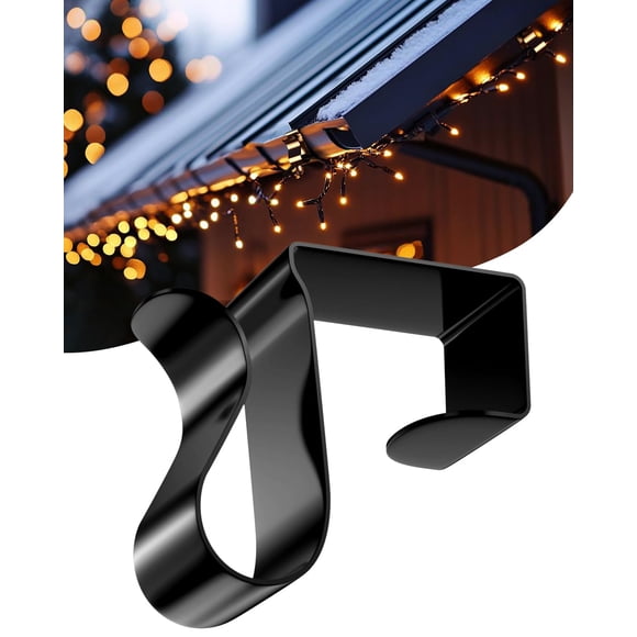 Cantter Clips ApeBest para colgar luces exteriores, 50 unidades, metal negro