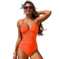 thumbnail image 3 of LYMAYTER Women's Spa One-piece Swimsuit Solid Color Swimwear Mesh Bathing Suit S-XL, 3 of 4