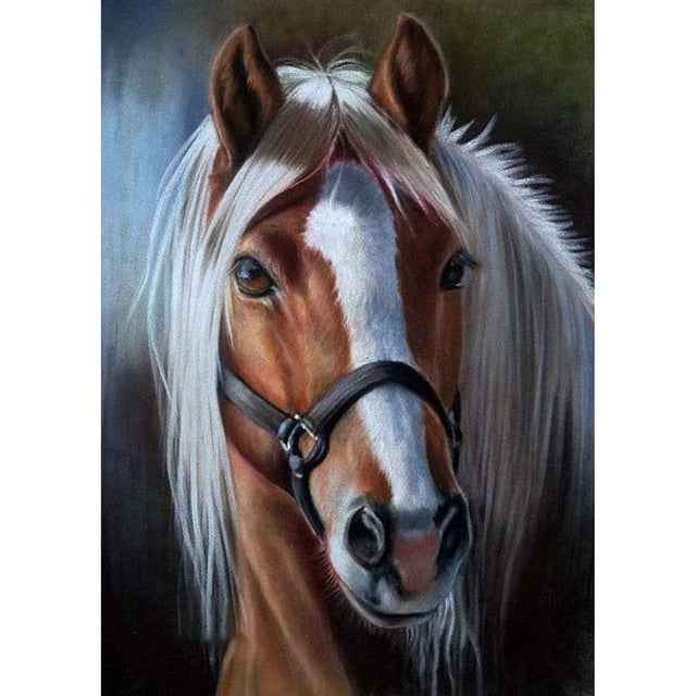Pintura completa de diamantes, pintura de diamantes de animales de caballo hermoso, pintura de mosaico 5D DIY por número de punto de cruz Sailing Electrónica