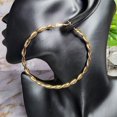 thumbnail image 6 of RubyLee Elegance Spiral Hoop Gold Fashion Earrings, Gold-Plated, includes Jewelry Pouch, 2 Count, 6 of 6
