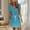 Blue, variant on asdoklhq Party Dresses for Women Fashion Solid Color Short Sleeve-Neck Mid-Calf Dress Blue L