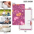 thumbnail image 3 of Coolnut Valentine's Day Cotton Hand Towels, Set of 2 Absorbent Bath Towel Decorative Fingertip Towels for Bathroom Gym Spa Hotel Beach Swimming Pool,16"x 28", 3 of 6