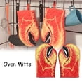thumbnail image 4 of Oleegame 1 Pce Paire de Gants Pur Coton Gants de Four Micro-Ondes Anti-Brûlure Isolation Cuisson Gants Rouges, 4 of 9