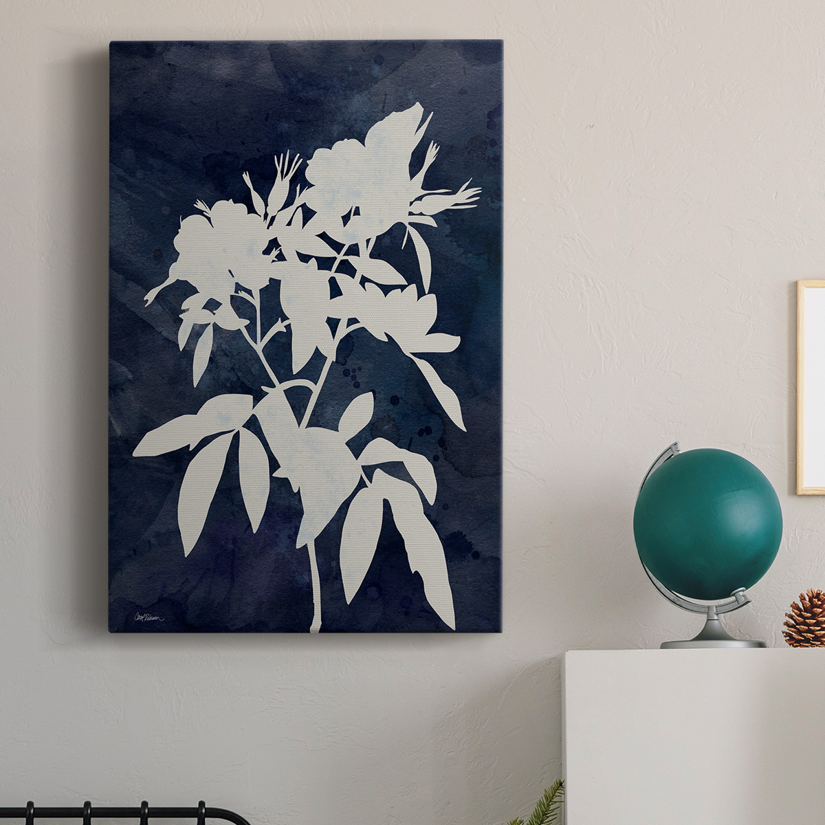 Indigo Botanical I Revisited Premium Gallery Wrapped Canvas - Ready to Hang
