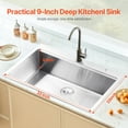thumbnail image 2 of VEVOR 33" Kitchen Sink Top Mount Single Bowl Drop-In Basin Stainless Steel Bar, 2 of 9