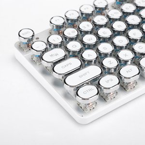 Clavier, Plug et Jouer Jeu Clacher mécanique Claard Durable Generous White pour PC pour ordinateur pour jeu