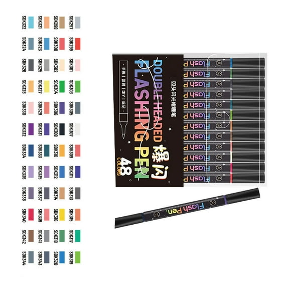 COOLHOOD Acrylic Marker Pen Double Tip Glow in Dark Markers for Night Writing and Artistic Creation with Smooth Flowing