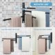 thumbnail image 4 of Bathroom Towel Rack with 4 Bars 180° Rotating Towel Dryer SUS304 Stainless Steel Wall Mounted Towel Holder for Kitchen Sink - Black, 4 of 5