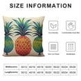 thumbnail image 5 of COMIO  Pillow Covers Summer Colorful Fresh Pineapple Tropical Fruit Throw Pillow Case Cushion Cover Outdoor Home Sofa Couch Decorative Square (Colorful Pineapple), 5 of 5