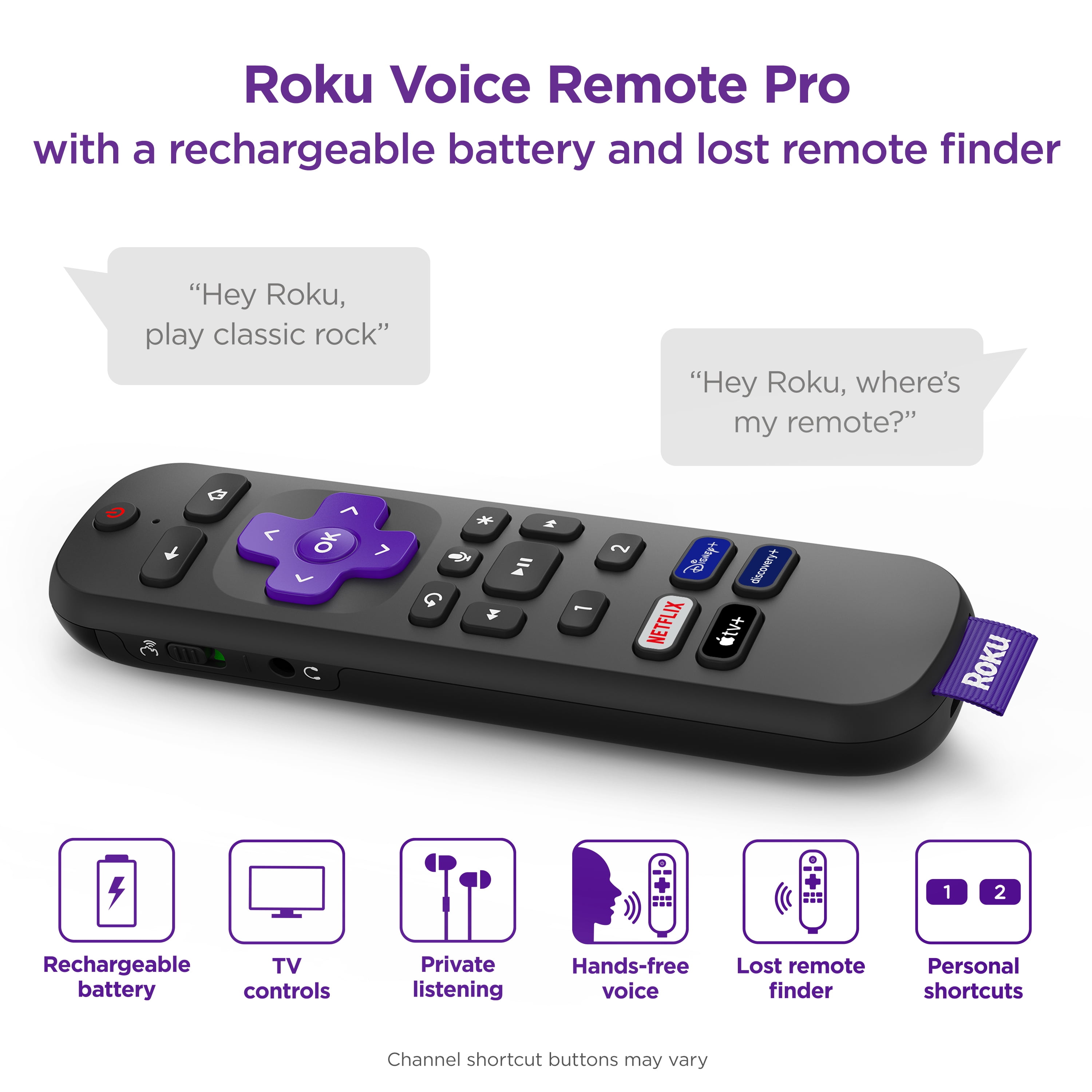 Roku Ultra 2022 4K/HDR/Dolby Vision Streaming Device and Roku Voice Remote Pro with Rechargeable Battery