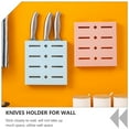 thumbnail image 6 of Raindrops Pink Kitchenware Knives Holder with Premium PP Material for Wall Storage 5 Slot Design, 6 of 6