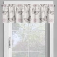 thumbnail image 2 of Ambesonne Entomology Valance Pack of 2, Butterflies and Blooms, 42"X18", Pale Eggshell Pale Pink, 2 of 5