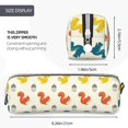 thumbnail image 3 of Rocae Colorful Squirrel for Pen and Marker Pouch with Zipper for Men and Women, Stationery Bag Pen Holder for Work and Office, 3 of 9