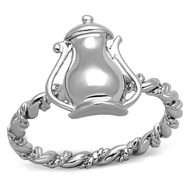 Alamode 3W607-7 Femmes Bague en Laiton Rhodié Sans Pierre en Aucune Pierre - Taille 7