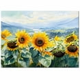 thumbnail image 2 of Area Rugs Indoor Non-Slip Rectangle Rug 2x3 Ft Summer Sunflower Plant Mountain Field Painting Style Nature Rug Rubber Backing Floor Mats Non Shedding Home Decor Carpet for Entryway Living Room, 2 of 8