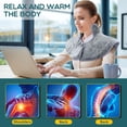 thumbnail image 4 of Large 24"x40" Heating Pad for Neck and Shoulders Back Pain Relief, Flannel Electric Full Back Heating Pad with Fast-Heating and 3 Heat Settings, 1.5H Auto Shut Off Available, Machine Washable, Grey, 4 of 10