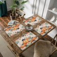 thumbnail image 5 of Pumpkin Leaves Fall Placemats Set of 4, 12x18 Inch Autumn Thanksgiving Farmhouse Rustic Dining Table Mats Seasonal Holiday Outdoor Place Mats for Home Party Dining Decoration (Watercolor Pumpkin), 5 of 6