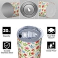 thumbnail image 4 of Pioneer Flower Floral Print Pattern 20oz Skinny Tumbler with Straw & Lid, Double Wall Vacuum Insulated Cup, Leak-Proof, Cup Holder Friendly, Hot 6H Cold 12H, 4 of 6