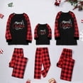 thumbnail image 6 of Kaemgyyd Family Christmas Pjs Matching Sets Long Sleeve Crew Neck Top and Plaid Bottom Trendy Sleepwear Loungewear 2 Piece Outfit, 6 of 6