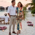 thumbnail image 3 of Psesaysky 250th Faith Couple Shirts and Dress,Husband Wife Matched Clothes Eagle Flag Hawaiian Luau Outfit for 4th of July Party Short Sleeve Sexy Bodycon Dress for Women with Mens Shirts, 3 of 6