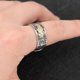 thumbnail image 4 of CHAO Anillo de protección de la riqueza con mantra Pixiu Mani de Feng Shui, amuleto de la suerte, anillo ajustable abierto, anillo de joyería budista, 4 of 4