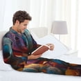 thumbnail image 6 of Daiia Forest Koala for Men's Long-Sleeved Pajama Set – Soft & Comfortable Sleepwear Button-Up Pajamas Cozy Lounge Wear-Large, 6 of 7
