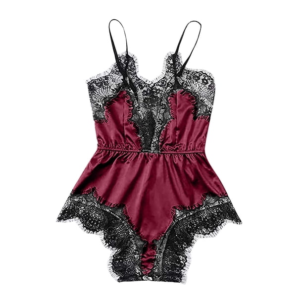 Conjunto de camisón de mujer transparente con encaje a la moda para mujer Fridja nalpqowj18152