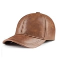 thumbnail image 1 of Spring Genuine Leather Baseball Cap In Men Brand New Warm Real Cow Leather Caps Hats ,Premium Material, 1 of 6