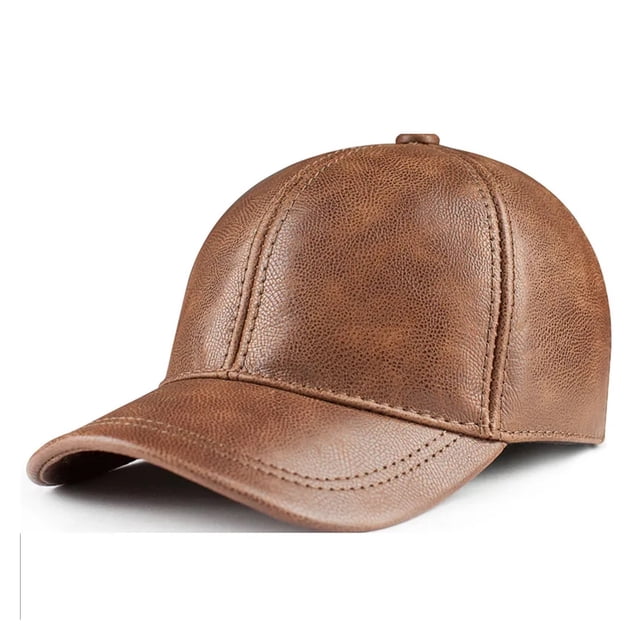 Spring Genuine Leather Baseball Cap In Men Brand New Warm Real Cow Leather Caps Hats ,Premium Material