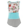 thumbnail image 4 of Lilgiuy Ladies Stripe Flowers Print Sleeveless Maternity Breastfeeding Clothe Top Vest Dresses for 2022, 4 of 5