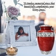 thumbnail image 3 of Nova Niche Aluminum Cremation Urn for Human Ashes, Adult 200 Cu In, Red with Velvet Bag, 3 of 9