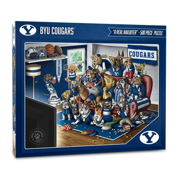 YouTheFan NCAA BYU Cougars Purebred Fans Nailbiter Puzzle - 500 PC