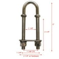 thumbnail image 2 of Boat Bow Eye U Bolt SSR166402 | 5 x 2 1/4 x 3/8 Inch Stainless Steel, 2 of 2