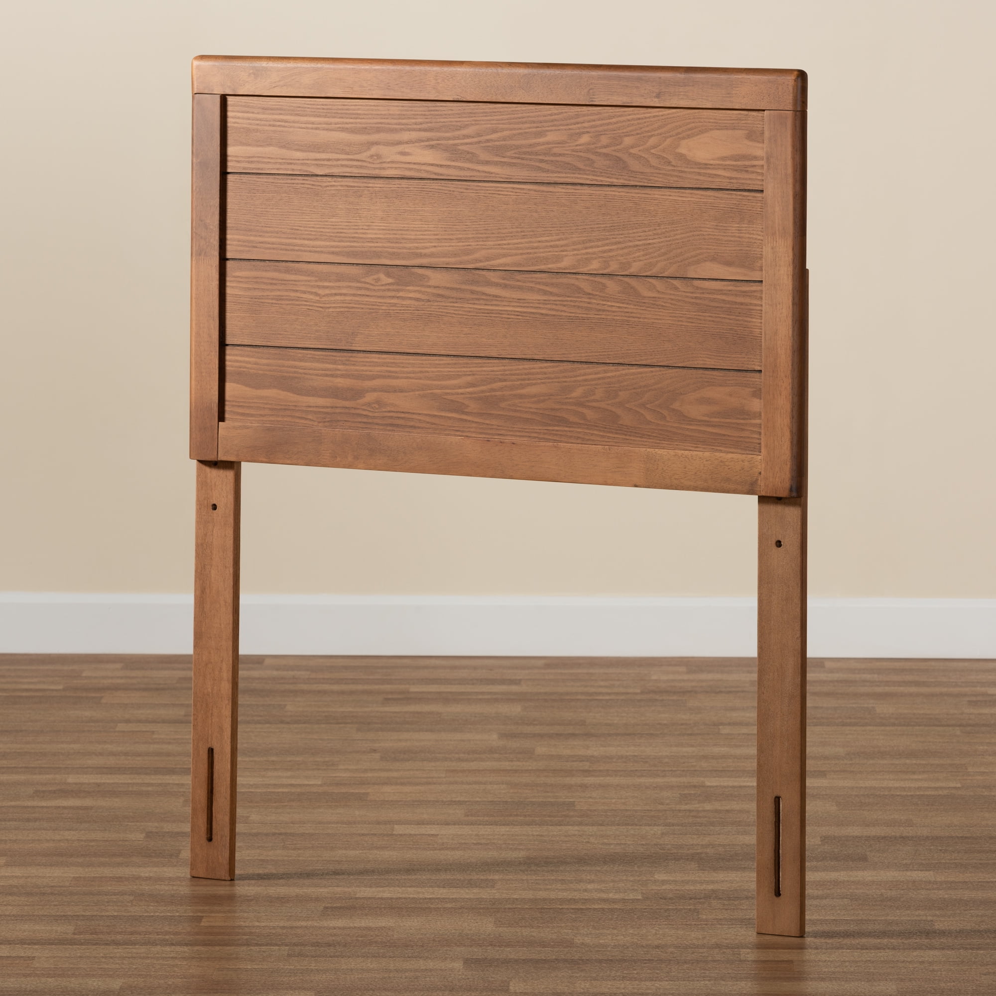 Baxton Studio Seren Classic Panel Engineered Wood Headboard, Twin, Walnut Brown