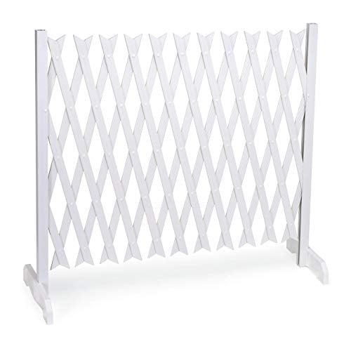 SkyMall 9ft. Expanding Indoor/Outdoor Portable Fence - White - Walmart