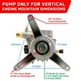thumbnail image 5 of 7/8" Shaft Vertical Pressure Washer Pump, 3000 PSI, 2.5 GPM, Suitable for Troybilt, Craftsman, Honda Pressure Washer Pump, Rear Facing Inlet/Outlet, More than 200 Hours Run Time, 5 of 7
