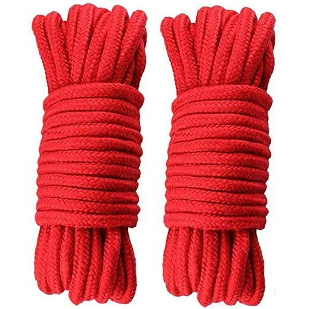 Soft Rope Cord,2Pack Soft Cotton Rope 10 M/33 Feet 8 MM All